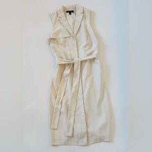 Banana Republic Cream Trench-style dress